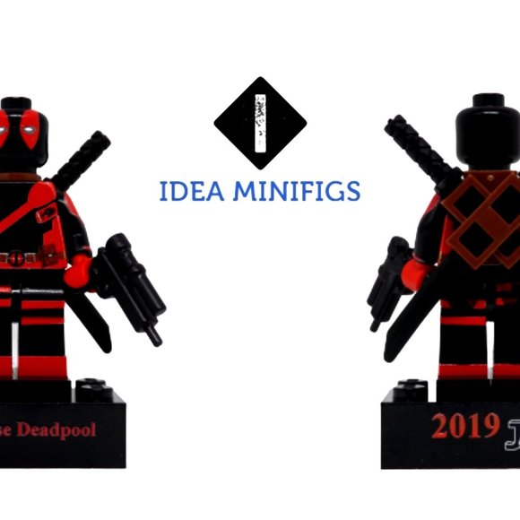 Reverse Deadpool Custom UV Print Design on Lego Minifigure - Picture 3 of 3